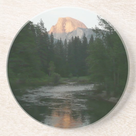 Halve Dome Sunset in Yosemite National Park Zandsteen Onderzetter (Voorkant)