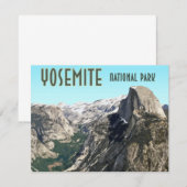 Halve Dome Yosemite National Park  platte Kaart (Voorkant / Achterkant)