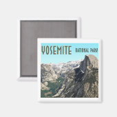 Halve Dome Yosemite National Park Souvenir Magneet (Voorkant / Achterkant)