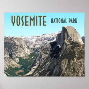 Halve Dome Yosemite National Park Souvenir Poster