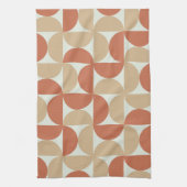 Halve eeuw Cirkels in Tan en Terracotta Theedoek (Verticaal)