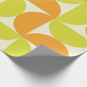 Halve Eeuw Halve Cirkels Sinaasappel en Geel Cadeaupapier (Hoek)