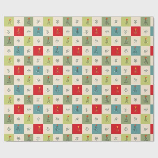 Halve eeuw kerstcheques cadeaupapier (Vlak)