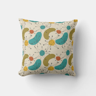 Halve eeuw retro modern gepatterd nummer 3 kussen