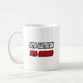 Halve elektricien... halve superheld koffiemok (Links)