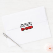 Halve elektricien... halve superheld ronde sticker (Envelop)