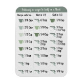 Halve en derde Fridge Kitchen Recipter Converter Magneet (Verticaal)