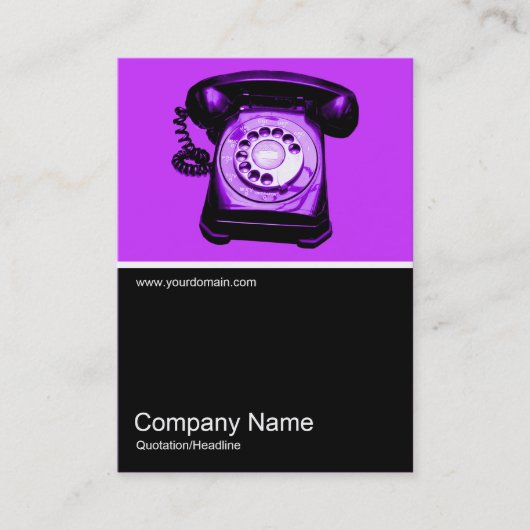 Halve en halve foto - Hotline - Paarse CC33FF Visitekaartje (Voorkant)