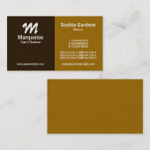 Halve en halve - schaduwen van bruin visitekaartje (Voorkant / Achterkant)