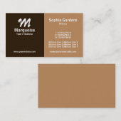 Halve en halve - schaduwen van bruin visitekaartje (Voorkant / Achterkant)