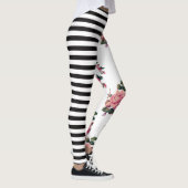 Halve en halve streep en Roos Leggings (Rechts)