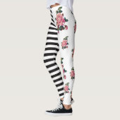 Halve en halve streep en Roos Leggings (Links)