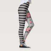 Halve en halve streep en Roos Leggings (Rechts)