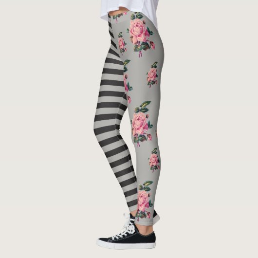 Halve en halve streep en Roos Leggings (Links)