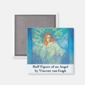 Halve figuur van een engel van Vincent van Gogh Magneet (Voorkant / Achterkant)