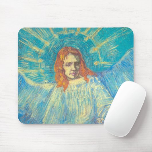 Halve figuur van een engel van Vincent van Gogh Muismat (Met muis)