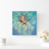Halve figuur van een engel van Vincent van Gogh Vierkante Klok (Huis)