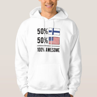 halve Finse halve Amerikaanse vlag Finland Verenig Hoodie