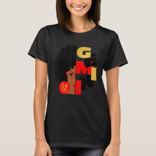 Halve Gezicht Tweeling Zwart Koningin Verjaardag Z T-shirt