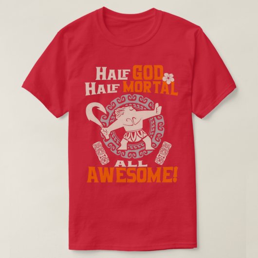 Halve God Halve Mond Geweldige T-shirt (Design voorkant)