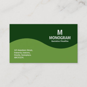 Halve Golf Monogram - Avocado Groen met 003300 Visitekaartje