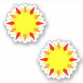 Halve Grootte Zon Stickers (Voorkant)