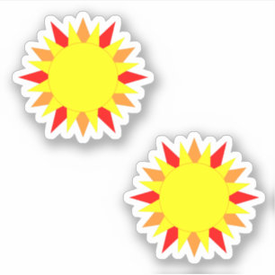 Halve Grootte Zon Stickers