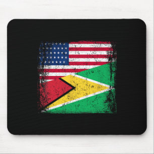 Halve Guyaanse Vlag Vintage Guyana VS  Muismat