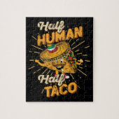 Halve halve maan halve Taco dinsdag Cinco de Mayo Legpuzzel (Verticaal)