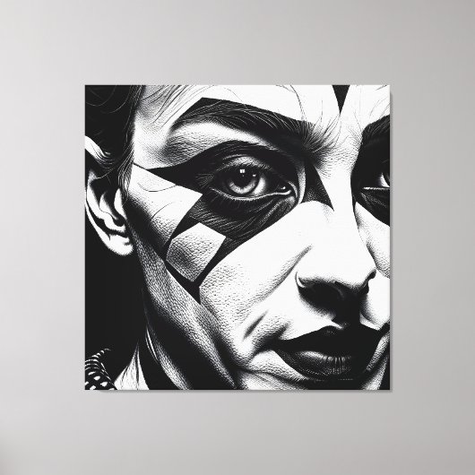 Halve harlekijn canvas afdruk (Voorkant)