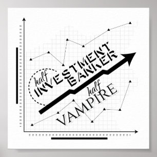 Halve investeringsbank, halve vampier poster
