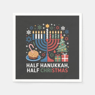 Halve Kerst Halve Chanoeka Christmukkah Grappig Servet