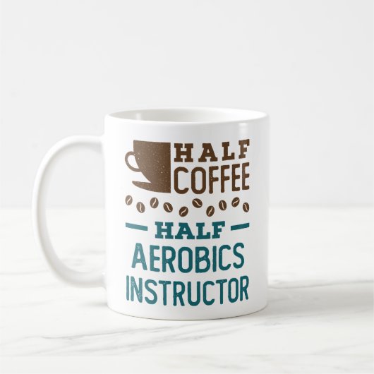 Halve koffie Halve Aerobics Instructor Koffiemok (Links)