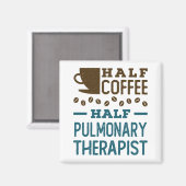 Halve koffie Halve pulmonale therapie Magneet (Voorkant / Achterkant)