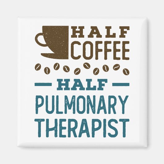 Halve koffie Halve pulmonale therapie Magneet (Voorkant)