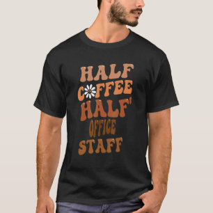 Halve koffie Kantoor Groovy Retro Vintage T-shirt
