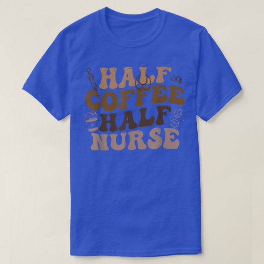 Halve koffie met een halfzuster koffie t-shirt (Design voorkant)