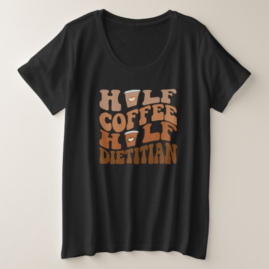 Halve koffiediëtist T-Shirt (Design voorkant)