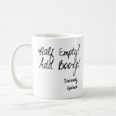 Halve Leeg?  Booze toevoegen! Koffiemok (Links)