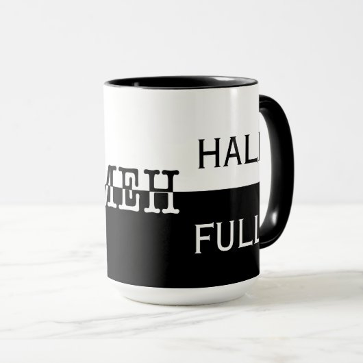 Halve lege / halve volle / halve volle / halve vol mok (Voorkant rechts)