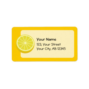 Halve Lemon Etiket
