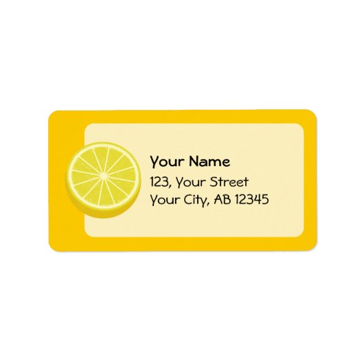 Halve Lemon Etiket (Voorkant)
