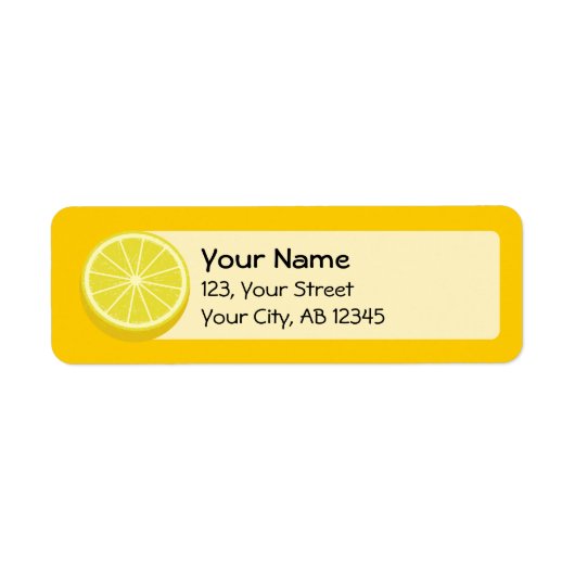 Halve Lemon Etiket (Voorkant)