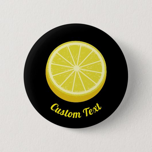 Halve Lemon Ronde Button 5,7 Cm (Voorkant)