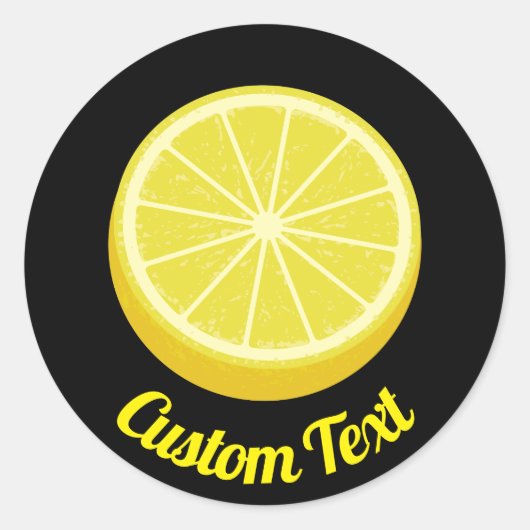 Halve Lemon Ronde Sticker (Voorkant)