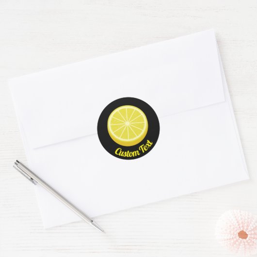 Halve Lemon Ronde Sticker (Envelop)