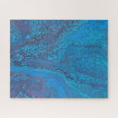 Halve Liefde 2 Abstract Koel Ijsblauw Puzzel (Horizontaal)