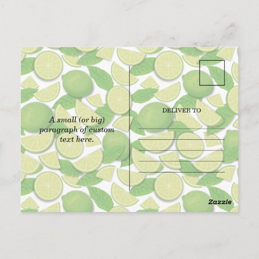 Halve Limoen Briefkaart (Achterkant)