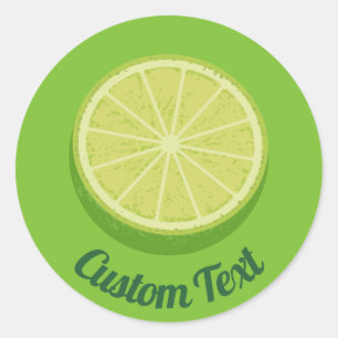 Halve Limoen Ronde Sticker