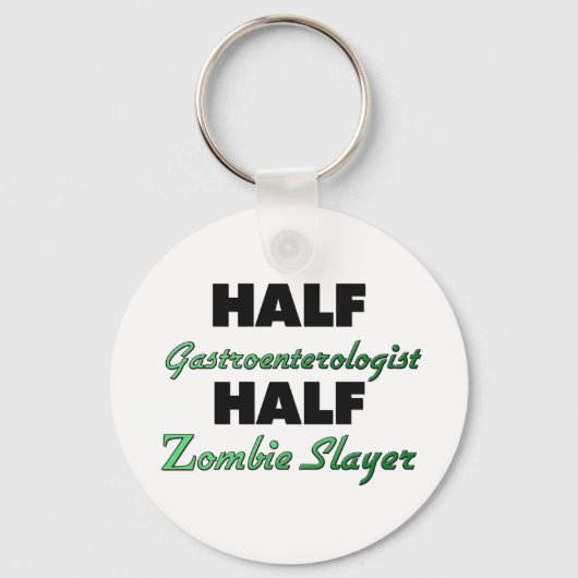 Halve maag-gastroenteroloog Half Zombie-laag Sleutelhanger (Voorkant)